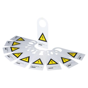 Tábla Vigyázat nagyfeszültség Hybrid/HEV/PHEV/BEV tükörre akasztható (LAS-8049)