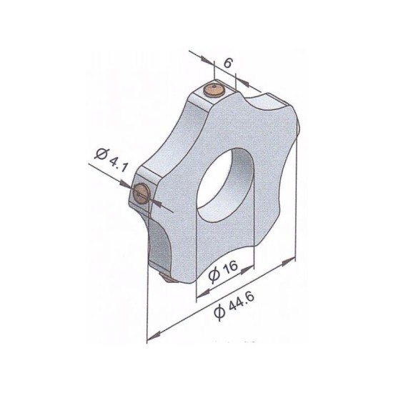 Betonmaró csillag (prémium) 5P 44,6-6/16-6,5 (17-5013095)