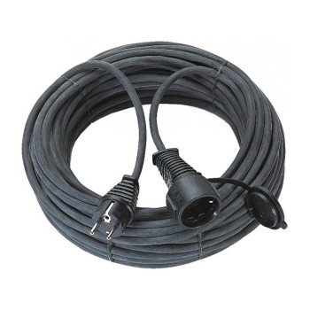 Hosszabbítókábel 25 m fekete 3G1,5 gumi kábel IP 44 (BR-1161550) Hosszabbítókábel 25 m fekete 3G1,5 gumi kábel IP 44 (BR-1161550)