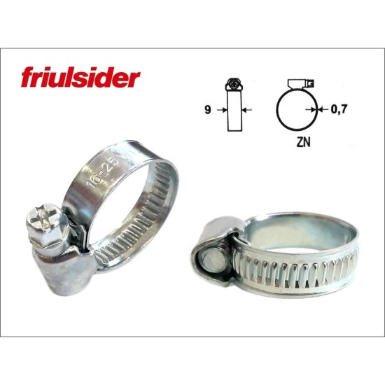 Bilincs Friulsider 16-25 mm - 9 mm W1 FM - Clampex - (16-25FRIU)