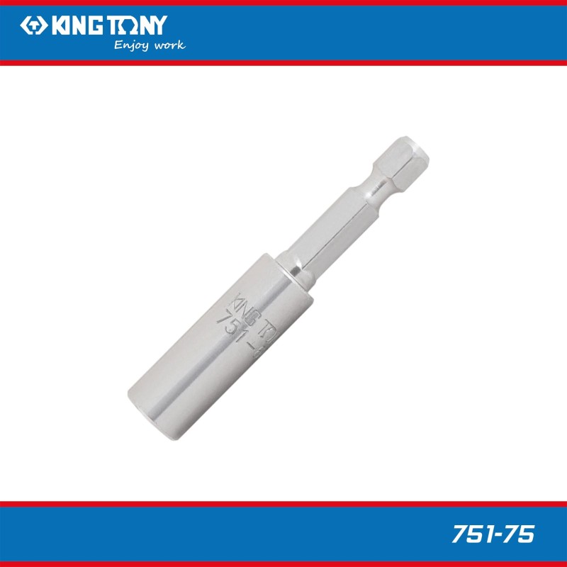 Bit tartó 1/4"-os, fúrógépbe fogható mágneses KingTony (751-75) Bit tartó 1/4"-os, fúrógépbe fogható mágneses KingTony (751-75)