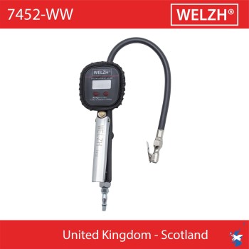 Gumiabroncs nyomásmérő - kerékfúvató digitális Welzh (7452-WW)