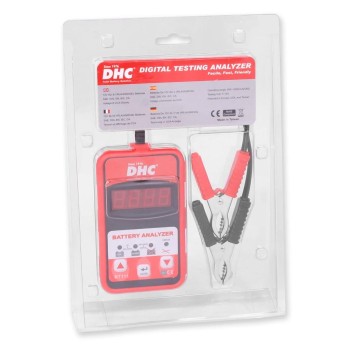 DHC BT‑111 Digitális 12 V akkumulátor teszter – max. 1100 A CCA, EN/DIN/SAE/IEC szabvány