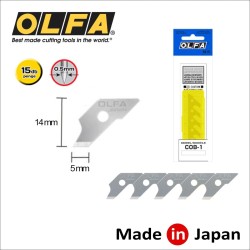 Penge OLFA dekor és hobby késhez 43 mm 0,5 mm dekorpenge 15 db/dob (COB-1) Penge OLFA dekor és hobby késhez 43 mm 0,5 mm dekorpenge 15 db/dob (COB-1)