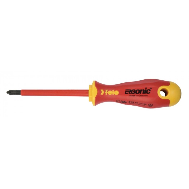 Csavarhúzó Ergonic VDE 1000 V szigetelt PZ1x80 mm - Felo (41510290)