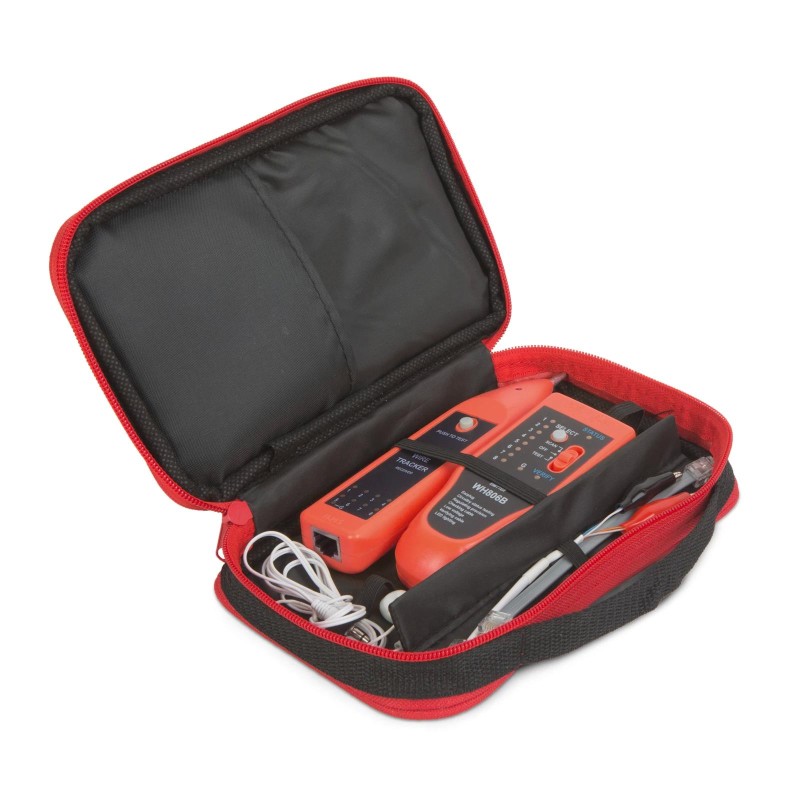 Érpárkereső hangjelzéssel, LED-es, RJ45 kábel teszterrel (PT-25341) Érpárkereső hangjelzéssel, LED-es, RJ45 kábel teszterrel (PT-25341)