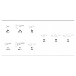 YATO Karosszérria csavar és alátét készlet 170 részes (YT-06780)