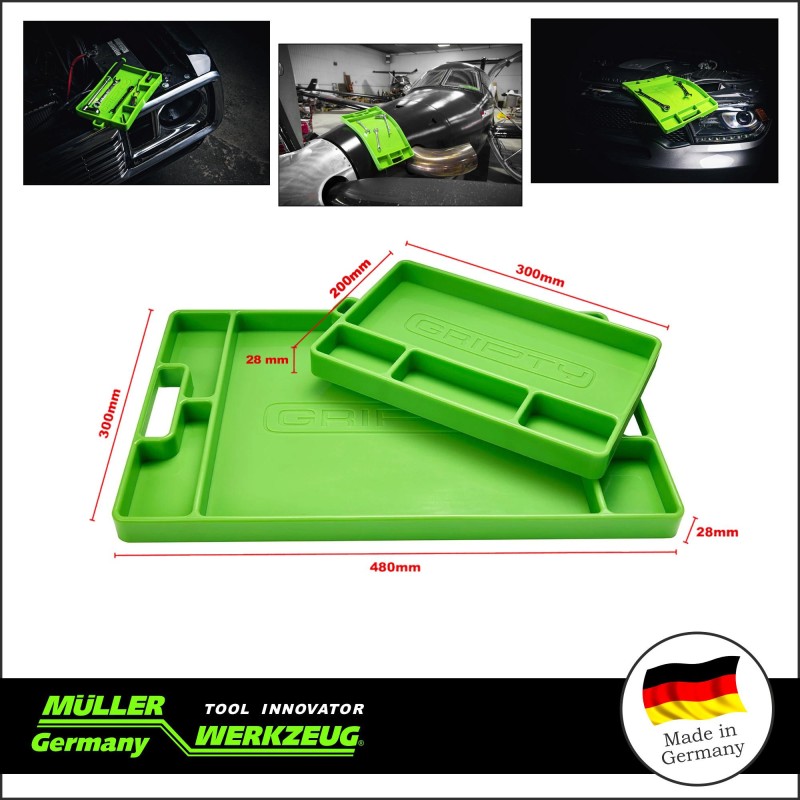 Szerszámtároló szilikon tálca 2 db-os klt. szilikon anyagból -Neon (MLR-905 040) Szerszámtároló szilikon tálca 2 db-os klt. szilikon anyagból -Neon (MLR-905 040)