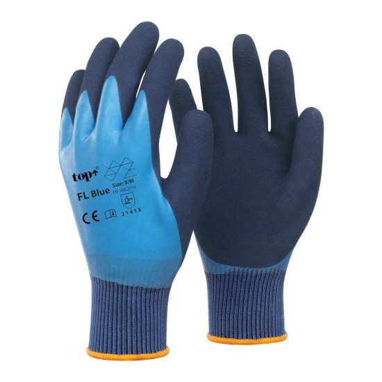 Kesztyű - szerelőkesztyű - Latex kék XXL-es 11-es (PT-BLUE-11)