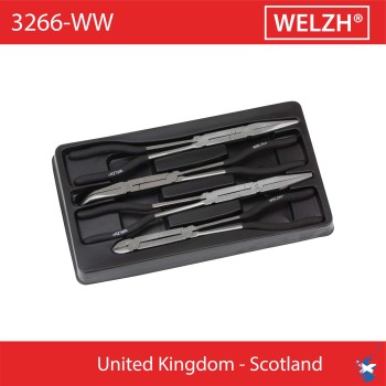 Fogó készlet - áttételes - 290-380 mm erősített- 4 részes - Welzh (3266-WW)