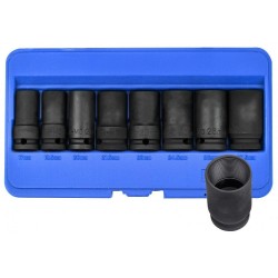 Speciális dugókulcs készlet sérült anyacsavarokhoz 1/2", 8 részes (QS50477) Speciális dugókulcs készlet sérült anyacsavarokhoz 1/2", 8 részes (QS50477)