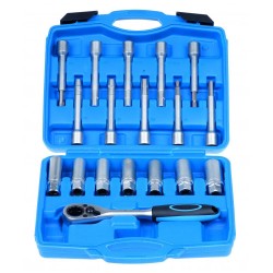 Lengéscsillapító szerelő dugókulcs készlet 18 részes (QS80418) Lengéscsillapító szerelő dugókulcs készlet 18 részes (QS80418)