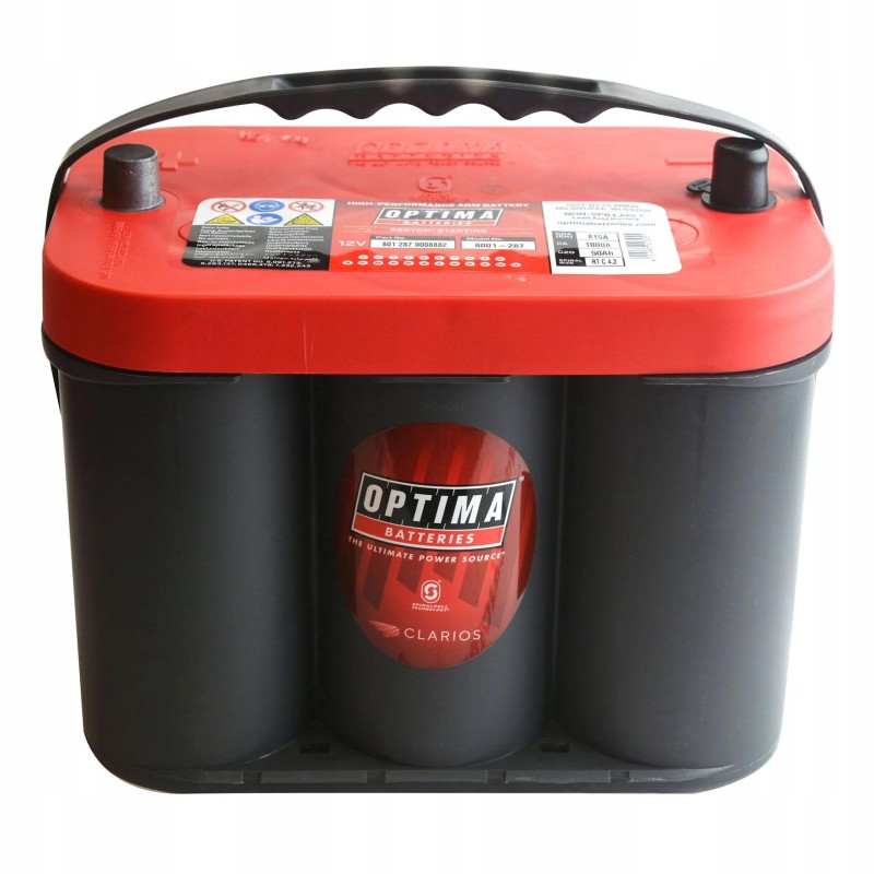 Akku OPTIMA RED TOP 12V 50Ah 815A Közép pólus 254x172x173 mm (8012870008882)