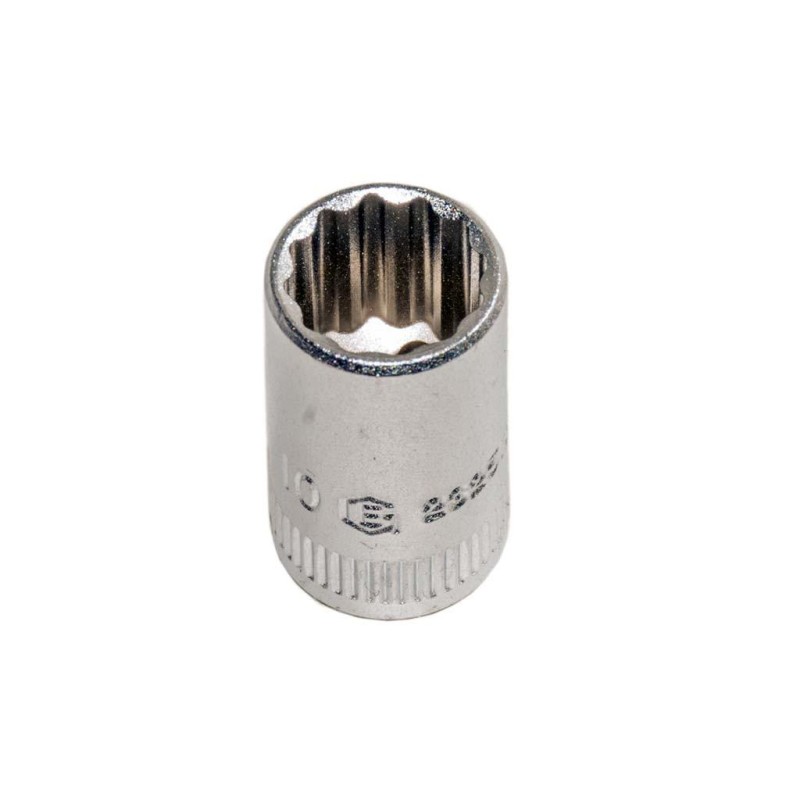 Dugókulcs - crowafej 1/4" 12 lap normál 10 mm Genius (232510)