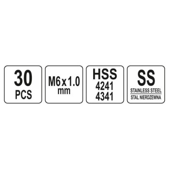 YATO Menetjavító készlet 30 részes M6 1mm (YT-17632)