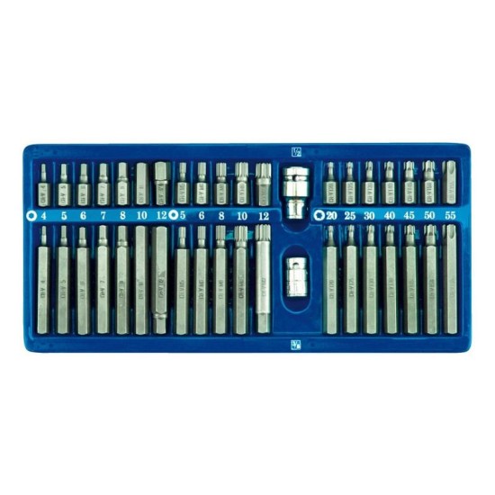 VOREL Bithegy készlet 40 részes Imbusz, Torx , Spline (66400)