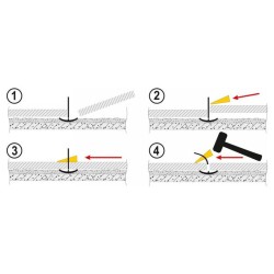VOREL Burkolatszintező talp (100 db/cs) (04690)
