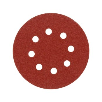 VOREL Tépőzáras fíbertárcsa 125 mm / P36 8 lyukas (5 db/cs) (08573)