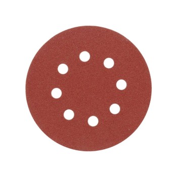 VOREL Tépőzáras fíbertárcsa 125 mm / P150 8 lyukas (5 db/cs) (08585)