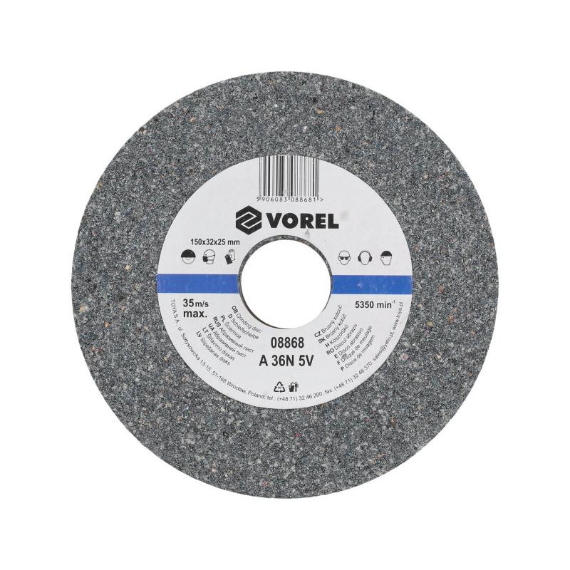 VOREL Köszörűkorong 150 x 32 x 25 mm durvaszemcsés (08868)