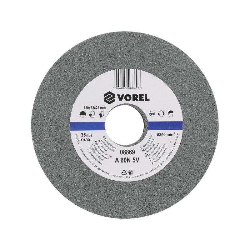 VOREL Köszörűkorong 150 x 32 x 25 mm finomszemcsés (08869)