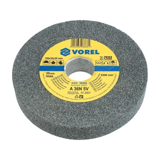 VOREL Köszörűkorong finomszemcsés 200 x 16 x 20 mm (08873)