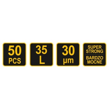 VOREL Szemeteszsák extra erős 35L 30µm (50 db/cs) (09473)