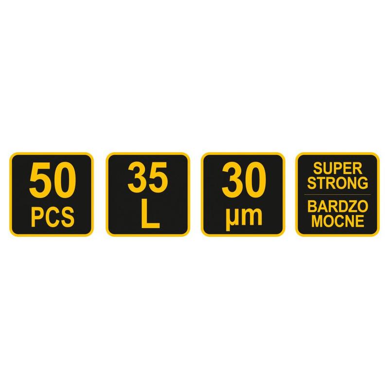 VOREL Szemeteszsák extra erős 35L 30µm (50 db/cs) (09473)
