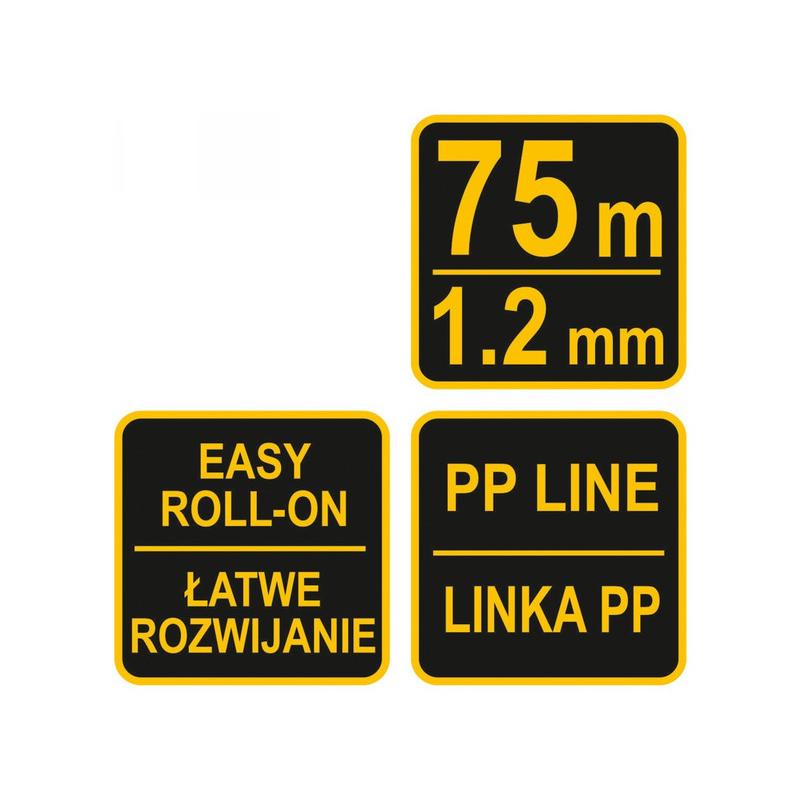 VOREL Kőműves zsinór 75 fm x 1,2 mm narancssárga (17497)