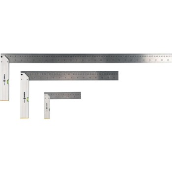 VOREL Libellás derékszög készlet 3 részes 150 /400 / 700 mm inox (18390)