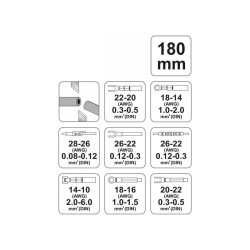 YATO Krimpelő fogó 180 mm/0,08-6 mm2 (YT-2256) YATO Krimpelő fogó 180 mm/0,08-6 mm2 (YT-2256)