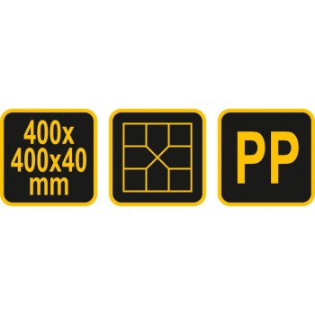 VOREL Térkő sablon 400 x 400 x 40 mm (35063)