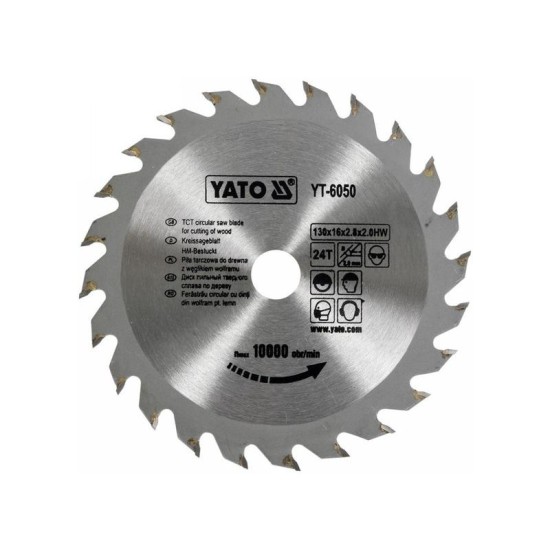 YATO Fűrésztárcsa fához 130 x 16 x 2,0 mm / 24T (YT-6050)