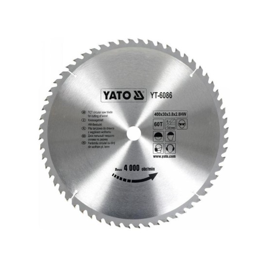 YATO Fűrésztárcsa fához 400 x 30 x 2,8 mm / 60T (YT-6086)