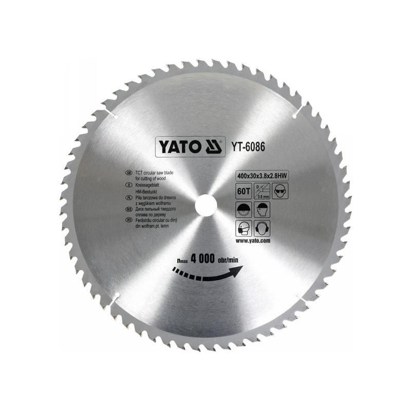 YATO Fűrésztárcsa fához 400 x 30 x 2,8 mm / 60T (YT-6086) YATO Fűrésztárcsa fához 400 x 30 x 2,8 mm / 60T (YT-6086)