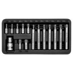 YATO Torx bit készlet 15 részes 1/2': T20-T55 (YT-0411)