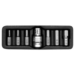 YATO Bit készlet (imbusz) 7 részes 4-12, L=30 mm 1/2' (YT-0412)