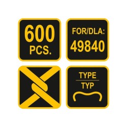 VOREL Drótfűző kapocs E-típusú 49840 fogóhoz ( 600 db/cs) (49841)