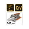 VOREL Univerzális dugókulcs 3/8' 7-19 mm CrV (53002)