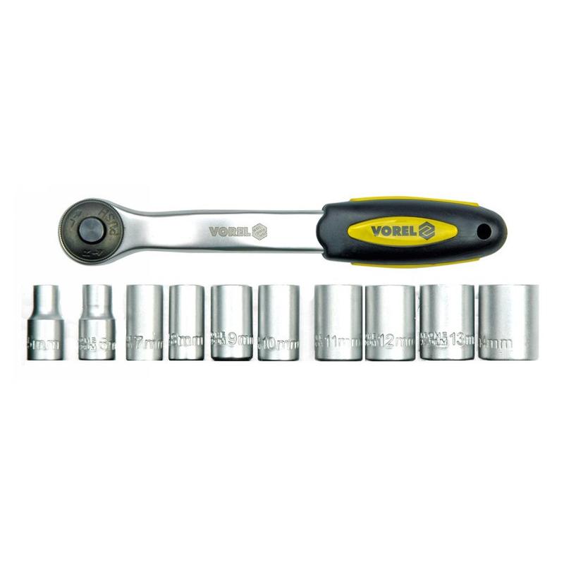 VOREL Dugókulcs készlet 11 részes 1/2' 10-24 mm CrV (58602)