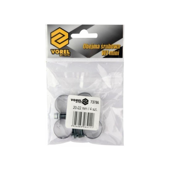 VOREL Tömlőbilincs 20 - 22 mm (4 db/cs) (73786)