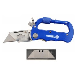 VOREL Zsebkés trapéz pengével, alu karabinerrel (76526) VOREL Zsebkés trapéz pengével, alu karabinerrel (76526)