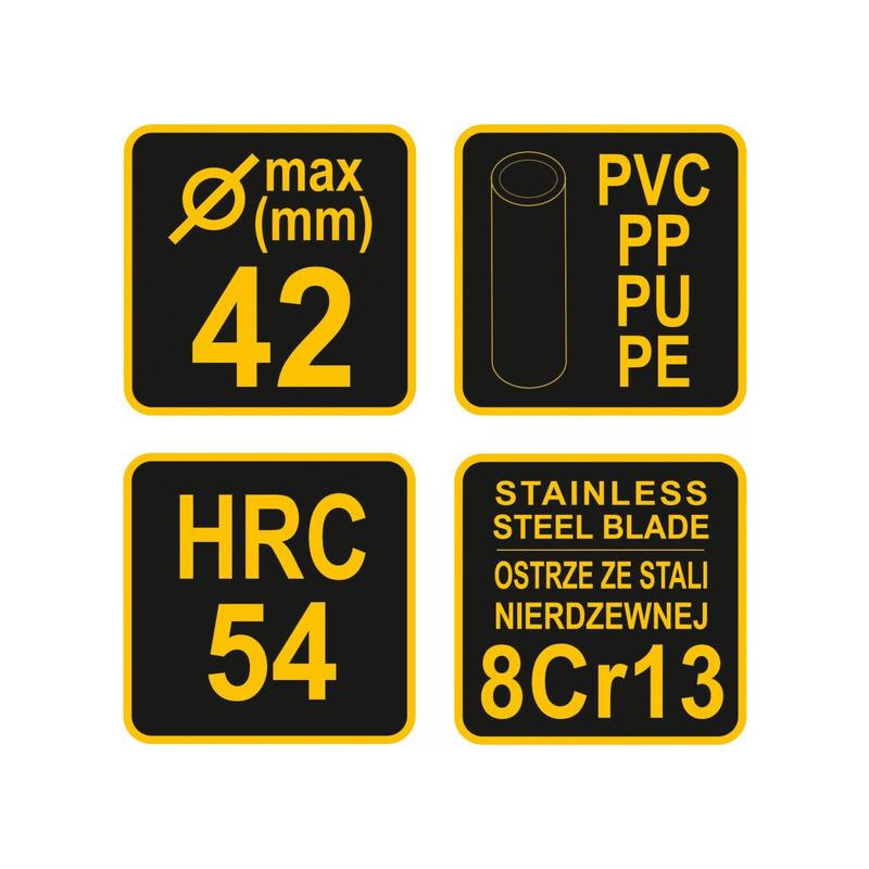 VOREL Csővágó olló PVC 42 mm (78341)