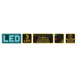 VOREL Felszedő mágnes teleszkópos nyéllel és LED lámpával 170-565 mm (78405) VOREL Felszedő mágnes teleszkópos nyéllel és LED lámpával 170-565 mm (78405)