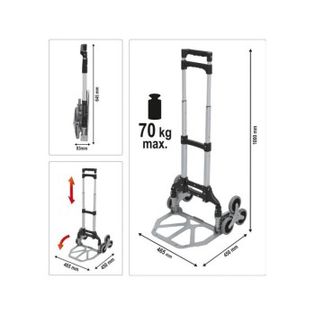 VOREL Lépcsőző molnárkocsi összecsukható 70 kg (78662) VOREL Lépcsőző molnárkocsi összecsukható 70 kg (78662)