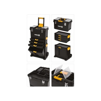 VOREL Szerszámosláda kerekes 3 részes 450 x 280 x 820 mm (78736)