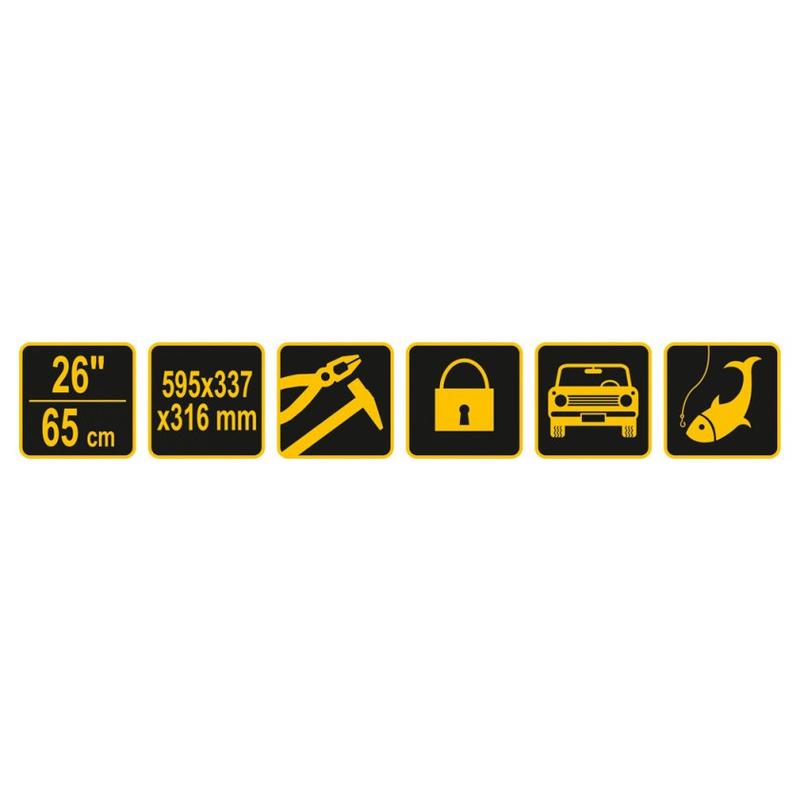 VOREL Szerszámosláda műanyag 26' 600 mm (78815)