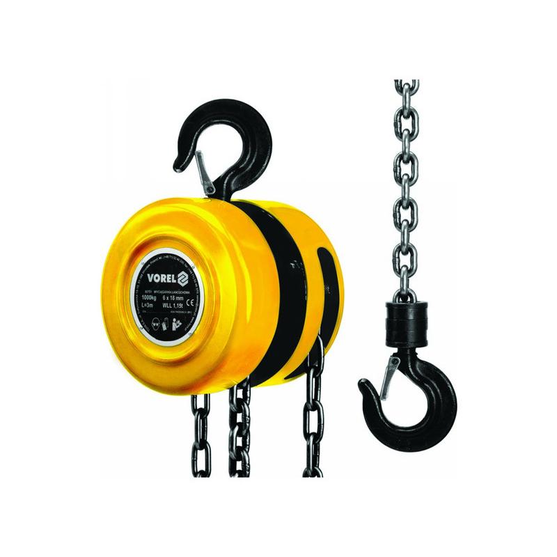 VOREL 80751 láncos emelő 1000 kg – 3 m kézi emelő VOREL 80751 láncos emelő 1000 kg – 3 m kézi emelő