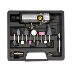 VOREL Pneumatikus egyenes csiszoló készlet 15 részes 1/4' (81109)