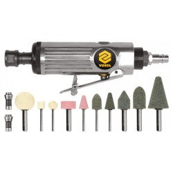 VOREL Pneumatikus egyenes csiszoló készlet 15 részes 1/4' (81109)